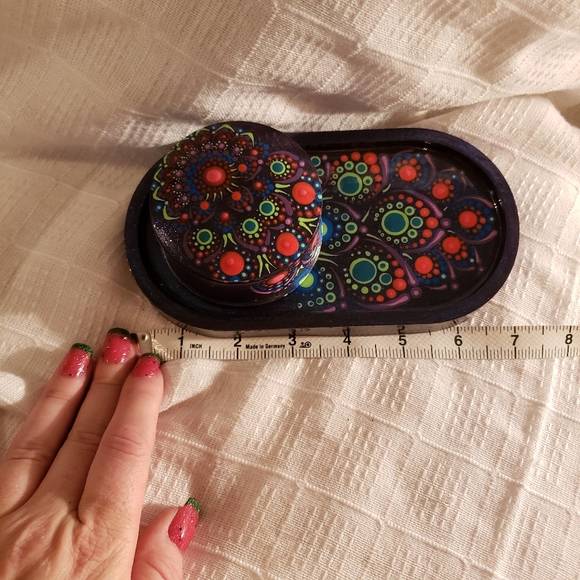 Peacock mini jar and tray set - Picture 8 of 10